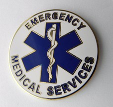 Large Lapel Pin Ems Emergency Medical Services Emt Paramedic Wreath 1.5 &quot; - £5.06 GBP