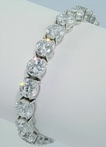 10 CT Rundschliff Künstlicher Diamant Tennis Armband Weiß Vergoldet 925 Silver - £112.64 GBP