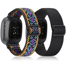 Fintie 2 Pack Elastic Band Compatible with Fitbit Versa 4 / Fitbit Versa 3 / Fit - £11.44 GBP