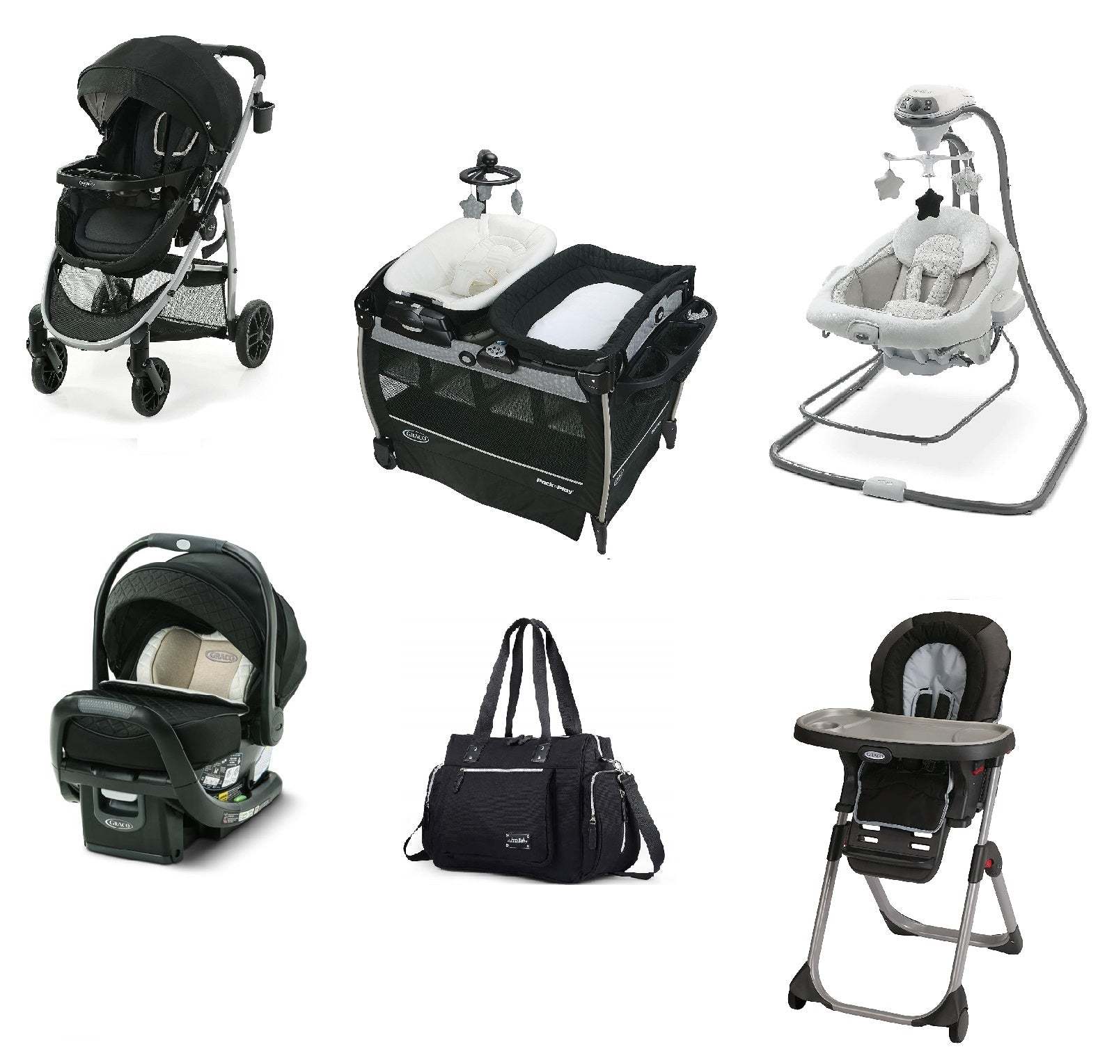 Graco Black N Gray Complete Baby Gear and 8 similar items