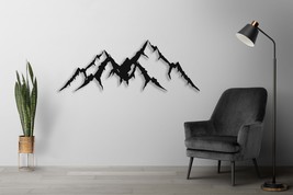 Mountain Design laser cut svg dxf files wall sticker engraving decal sil... - $6.90