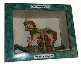 Hand-Crafted Holiday Carousel Rocking Horse Tabletop Ornament - $75.00