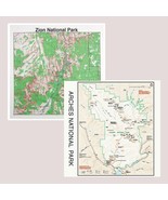 Utah National Park Bandanna 2-Pack Bundle Zion Arches Map Printed Image ... - $18.04