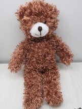 Greenbrier International plush brown curly fur teddy bear long legs whit... - £10.09 GBP