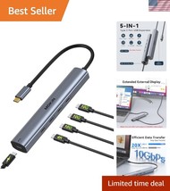 Effortless Connection: 5-in-1 USB C Hub with Stunning 4K Video &amp; Fast Ch... - $49.50