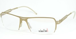 Mainhattan 8347 143 Rubberized Gold Sand Paint Eyeglasses Glasses 56-16-135mm - £123.40 GBP