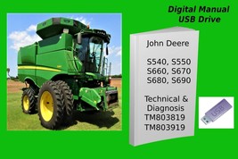 John Deere S540 S550 S660 S670 S680 S690 Technical &amp; Diagnostic Manuals Set - £34.27 GBP