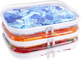 SXS LACONIC Size Large Clear Hard Plastic Zipper Case Toy Storage 3 Pcs - $353.91 MXN