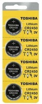 4 x New Toshiba CR2450 3 Volt Lithium Coin Battery Free Shipping US Seller - £11.18 GBP