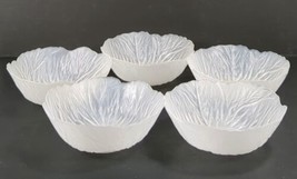 Berman Industries Fairfield Ohio 5 Plastic Cabbage Leaf Salad Bowls Vint... - $14.20