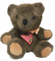 Dakin Teddy Bear Plush Vintage 1988 Brown Jointed Stuffed Toy Medallion ... - £31.89 GBP