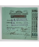 1884 United States Restricted Spirits Missouri Bollman &amp; Ohara Dist Co ST07 - £11.70 GBP