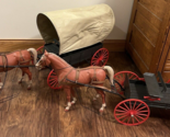 VTG Johnny West Covered Buckboard Wagon Chestnut the Horse whip RARE lot - $321.70