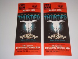 COUNTRY THUNDER 2 ORIGINAL 1998 UNUSED CONCERT TICKETS KMLE PARTY USA - $8.97