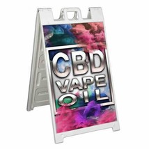 Cbd Vape Oil Signicade 24x36 Aframe Sidewalk Sign Banner Decal Smoking - $42.70+