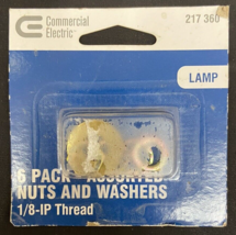Commercial Electric Brass Plate Assorted Nuts and Washers (6-Piece) - $7.91