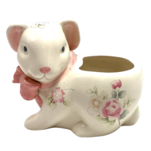 Pfaltzgraff Tea Rose Sugar Bowl Bunny Rabbit Planter - £15.33 GBP