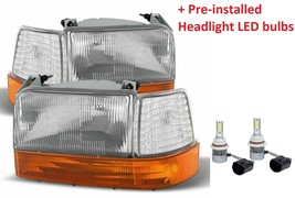 Newmar Mountain Aire 1998 1999 Headlights Head Lamps Lights + Led 6 Pc Set Rv - $158.40