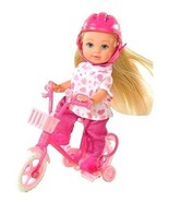 Evi Love Doll My First Bike Pink Bike Training Wheels Basket Helmet Bike... - £14.63 GBP