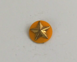 Vintage Boy Scout Gold Tone Star With Yellow Background Lapel Hat Pin - $7.28