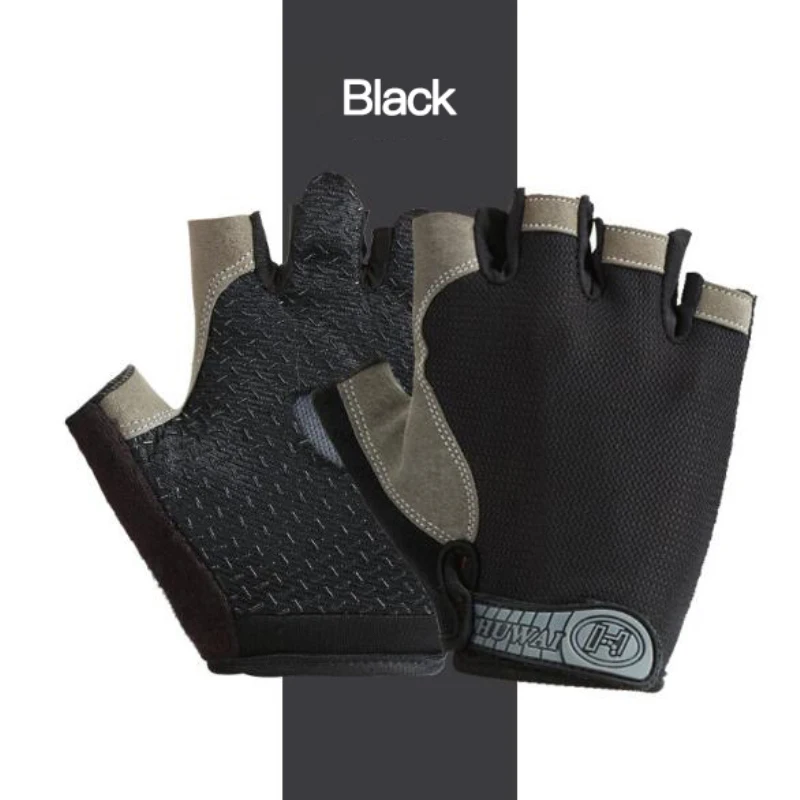 Anti-slip  Gloves Men Women Half Finger  Gloves Gear Anti-shock  Gym Gloves Firs - £59.61 GBP