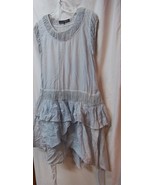 JP &amp; Mattie Cute Light Blue Cotton Tier Dress or Layering Top L - £17.40 GBP