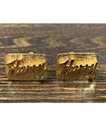 Gold colored cufflinks with HARRY written on them - £7.57 GBP