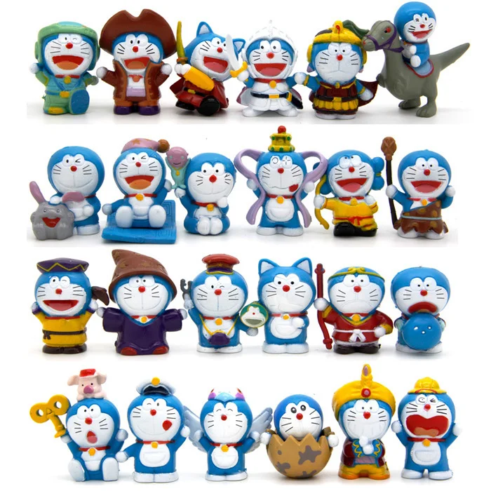 11 Styles Kawaii Japanese Cosplay Cat Model Anime Doraemon Blue Cats Cartoon - £17.72 GBP+