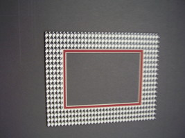 Picture Frame Double Mat 8x10 for 5x7 photo Houndstooth Black Red Check - £3.60 GBP
