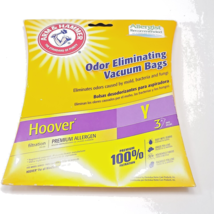 3 Arm &amp; Hammer Odor Eliminating Vacuum Bags Hoover WindTunnel &quot;Y&quot; Premiu... - £5.26 GBP