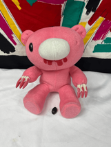 Vtg Y2K Pink Gloomy Bear 11” Plush Stuffed Animal Mori Chack AS IS Blood... - $43.54