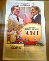 Original 1988 Motion Picture One Sheet Movie Poster &quot;Sunset&quot; Bruce Willis - $6.00