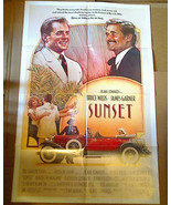 Original 1988 Motion Picture One Sheet Movie Poster &quot;Sunset&quot; Bruce Willis - $114.44 MXN