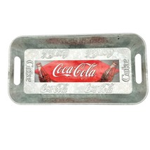Houston Harvest Gift Products Coca-Cola Tray 12 X 6 Silver 1.5 inch deep Side Ha - £15.03 GBP