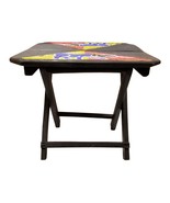 West African Ghanaian Square Folding Portable End Table with Beaded Surf... - $303.84 CAD