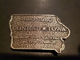 VTG 1880-1980 Centennial Conrad Iowa Black Dirt Capital of the World Bel... - $19.94