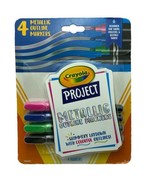 Crayola Project Metallic Outline Markers 4 Pack Pink Blue Green Black Po... - $5.00