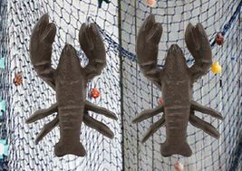 Cast Iron Nautical Cajun Crawfish Baby Lobster Decorative Accent Decor S... - €18,14 EUR