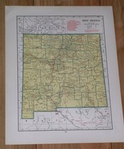 1943 Vintage Wwii Map Of New Mexico / New Jersey - £21.30 GBP