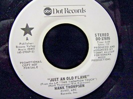 Hank Thompson-Just An Old Flame / Don&#39;t Get Around Much Any-45rpm-1977-E... - £3.16 GBP