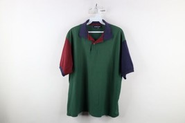 Vtg 90s Streetwear Mens XL Faded Color Block Boxy Fit Collared Polo Shir... - £31.34 GBP