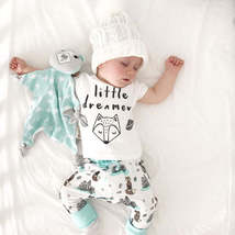 Newborn Baby Clothes Set T-shirt Tops+Pants Little Boys and Girls Outfits - £9.25 GBP+