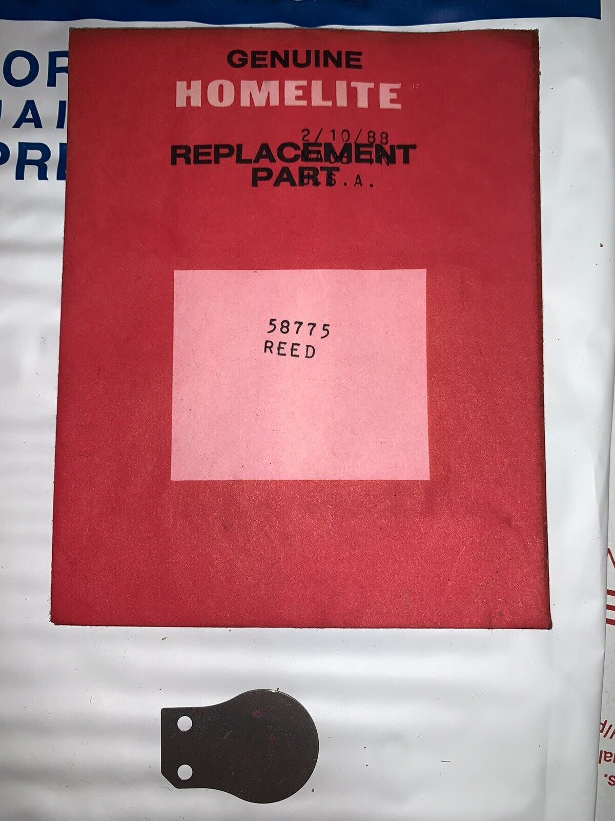 OEM Homelite 58775 Reed Valve XL 12 XL 15 XL12 XL15 Chainsaw Intake Mani... - $3.91