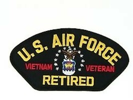 Air Force Vietnam Veteran Retired Ribbon Embroidered Military Logo Patch - £23.59 GBP