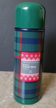 Martha Stewart Stainless Steel Insulated Travel Thermos, Green, Coffee 14oz, New - £19.89 GBP