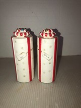 1962 Napco Japan Hand Painted Christmas Package Salt &amp; Pepper Shakers 4.75&quot;Tall - $24.95