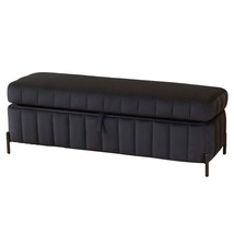 Black Velvet Storage Bench Ottoman | End of Bed Footstool - €167,99 EUR
