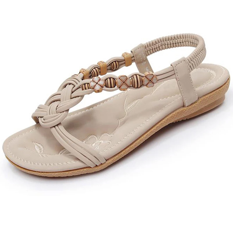 MVVJKE  Simple Women Flat Sandals  High Quality Bohemian Women Beach Sandals Fli - £56.76 GBP