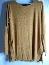 AGB Orange Brown Knit Sweater Size L Lightweight - $148.61 MXN