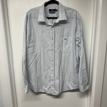 Vineyard Vines Mens Classic Fit Tucker L/S White Blue Button Up Shirt Si... - $31.68